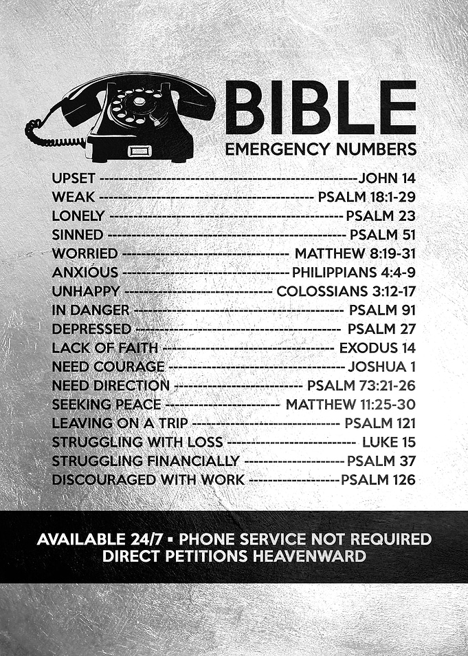 Bible Emergency Numbers