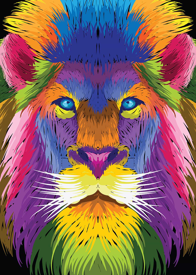 Colorful Lion