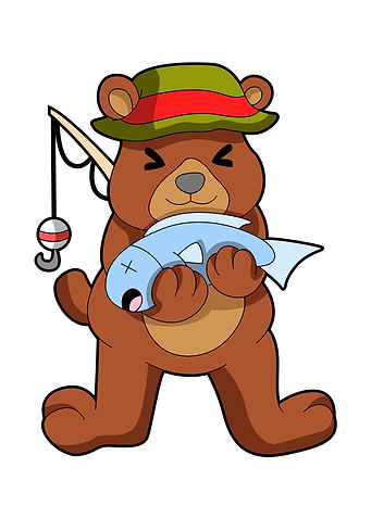 Bear Fishing Fish