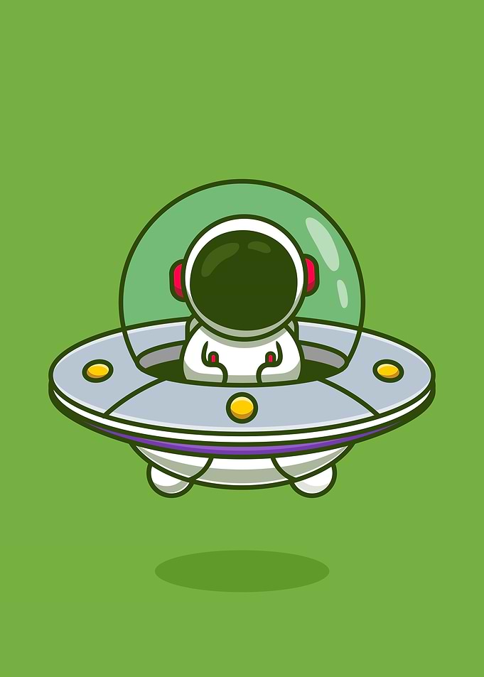 Kawaii UFO Astronaut