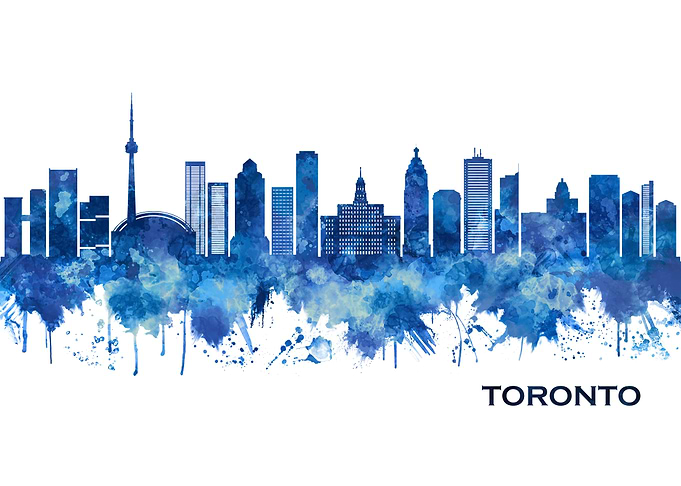 Toronto Skyline Blue