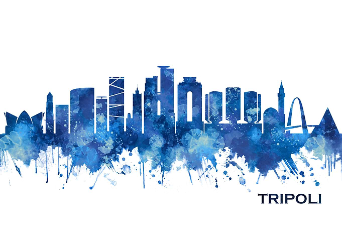 Tripoli Libya Skyline Blue