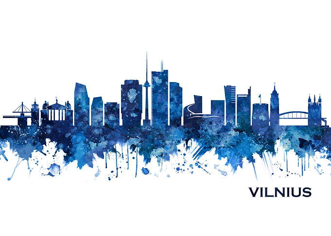 Vilnius Lithuania Skyline