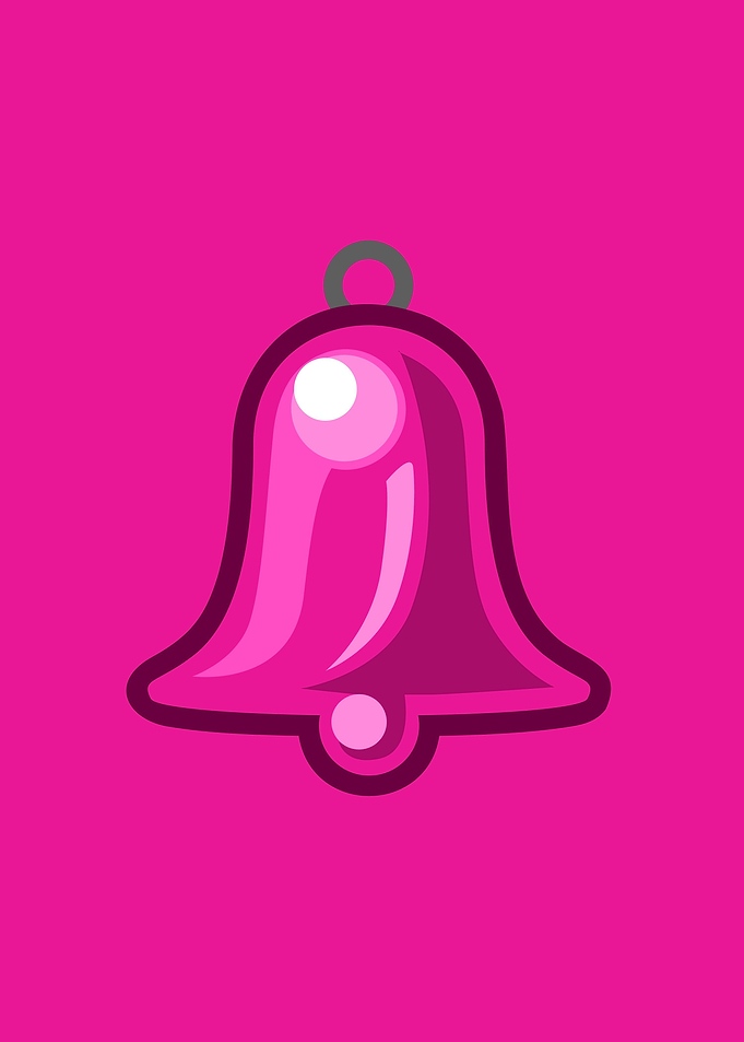Magenta christmas bell
