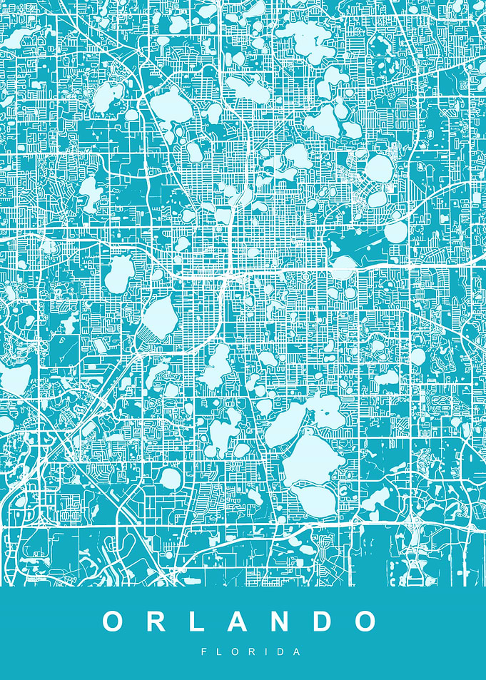 ORLANDO Map Florida US