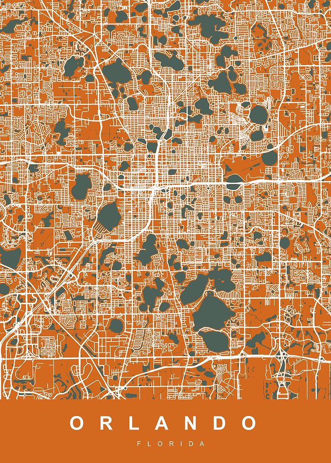 ORLANDO Map Florida US