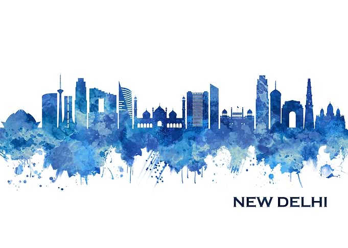 New Delhi India Skyline