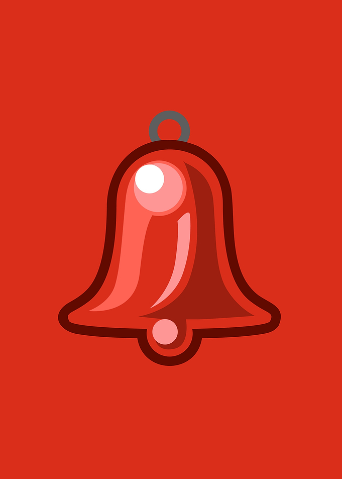 Red christmas bell