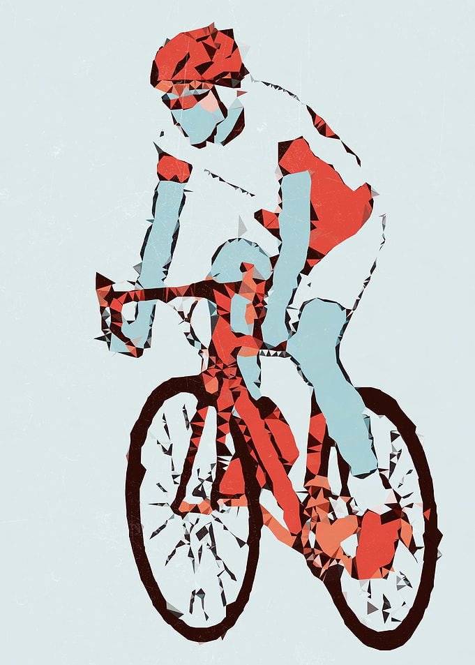 Cyclist Low Poly