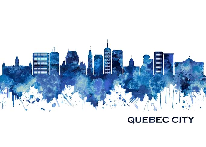 Quebec city Canada Skyline