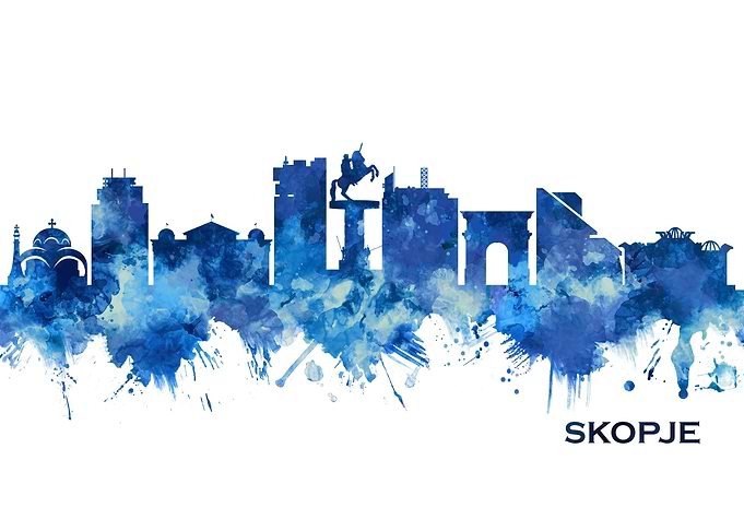 Skopje Skyline Blue