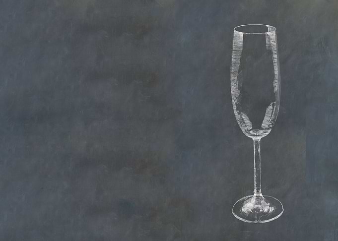 Sketched Champagne Flute