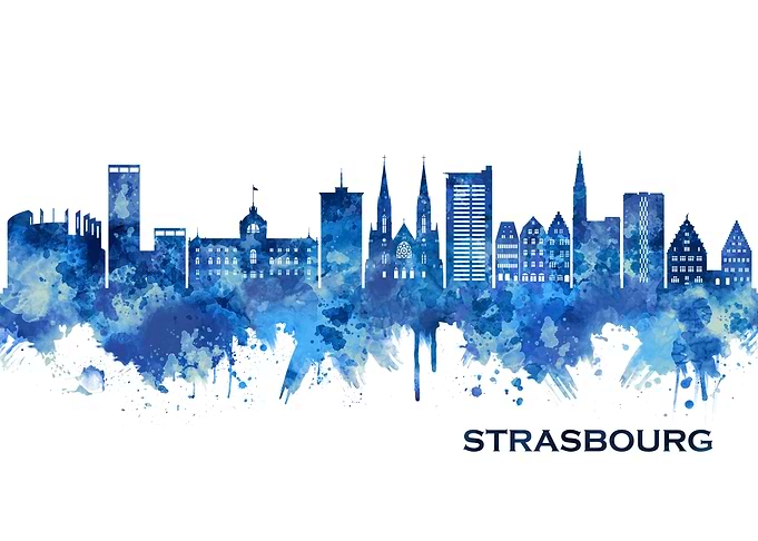 Strasbourg France Skyline