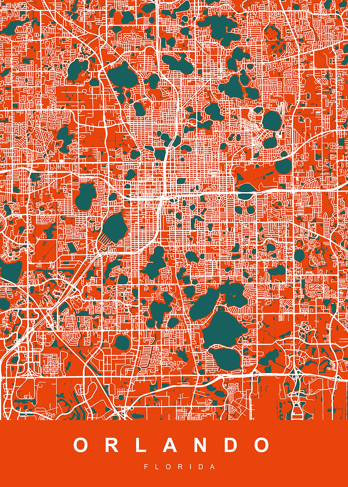 ORLANDO Map Florida US