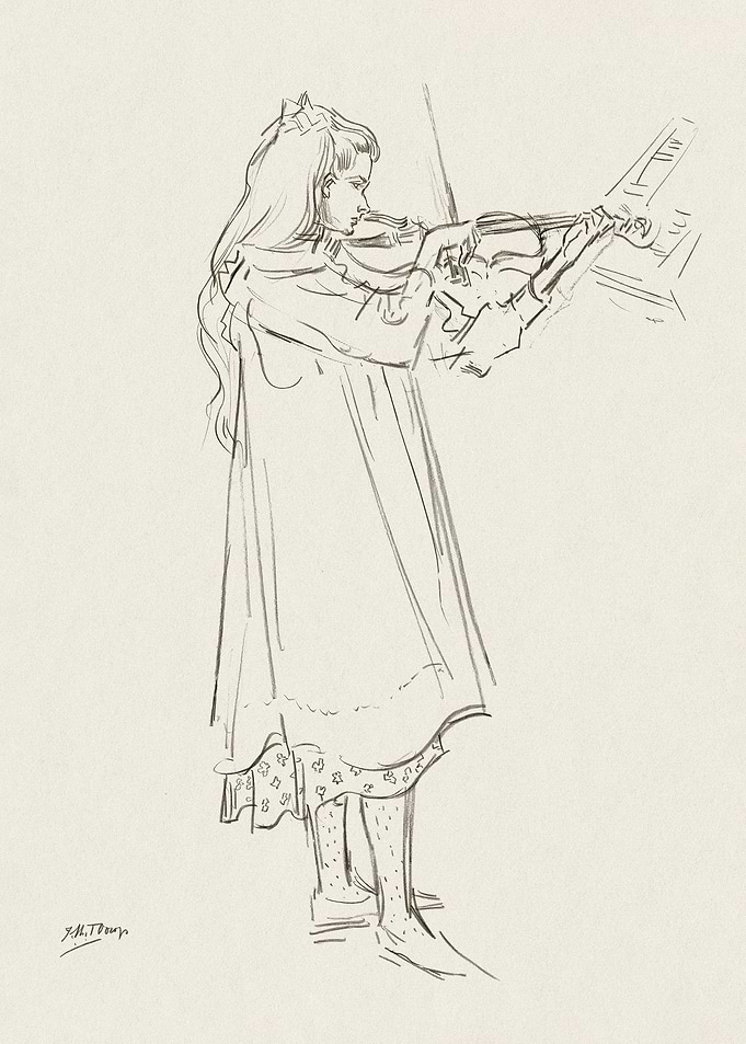 Girl playing the violin