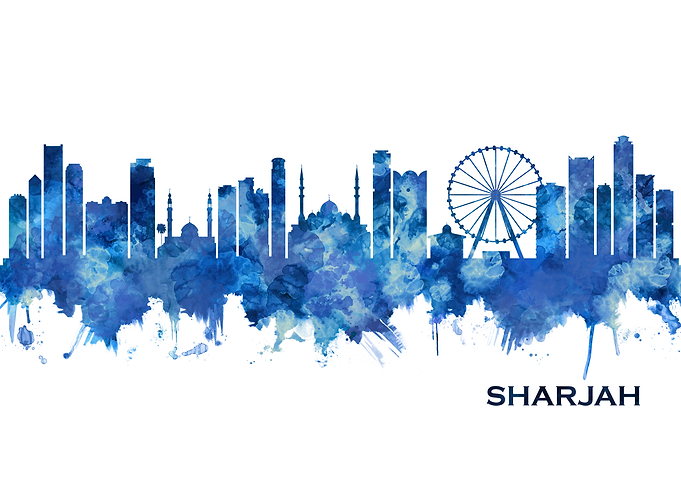 Sharjah Skyline Blue