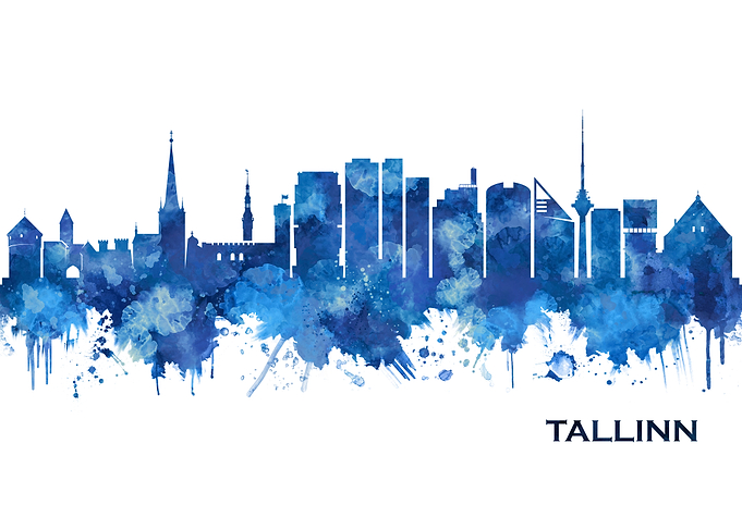 Tallinn Estonia Skyline
