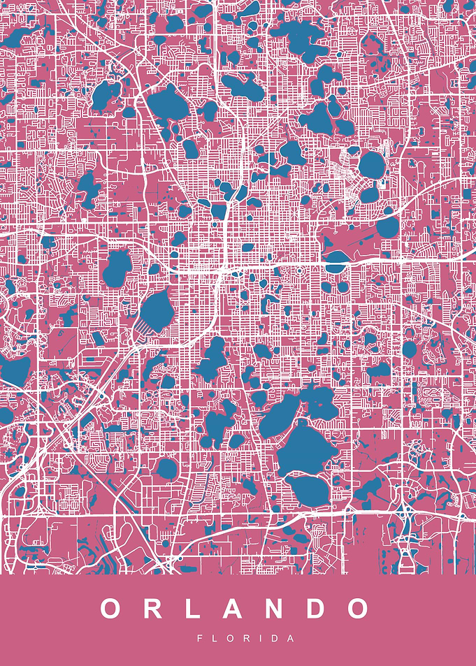 ORLANDO Map Florida US