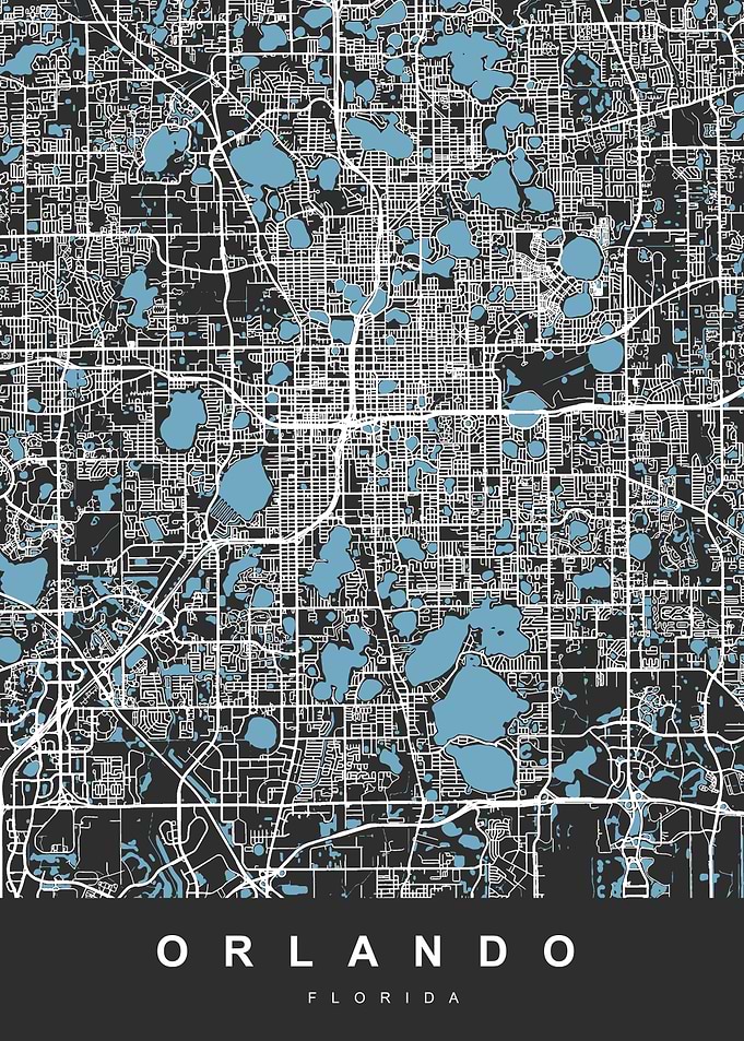 ORLANDO Map Florida US