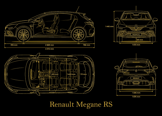 Renault Megane RS gold