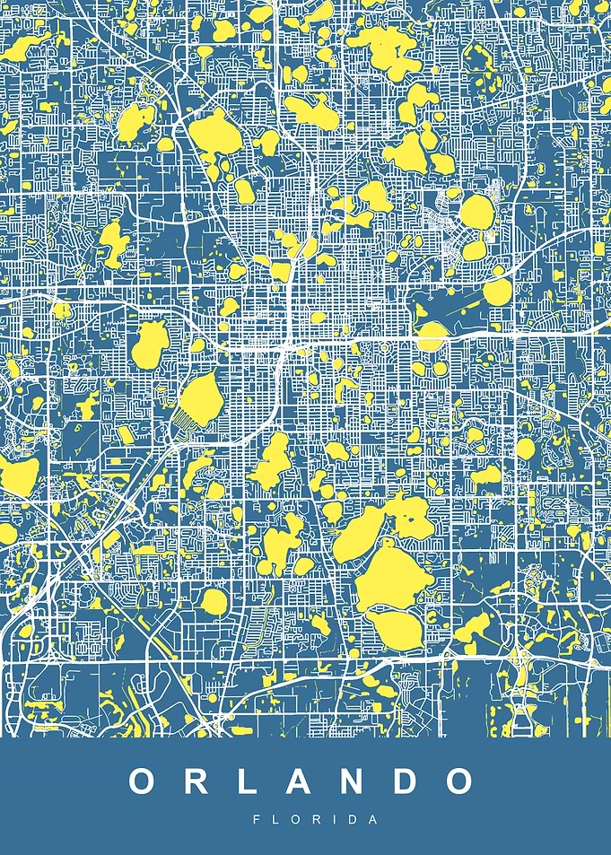 ORLANDO Map Florida US