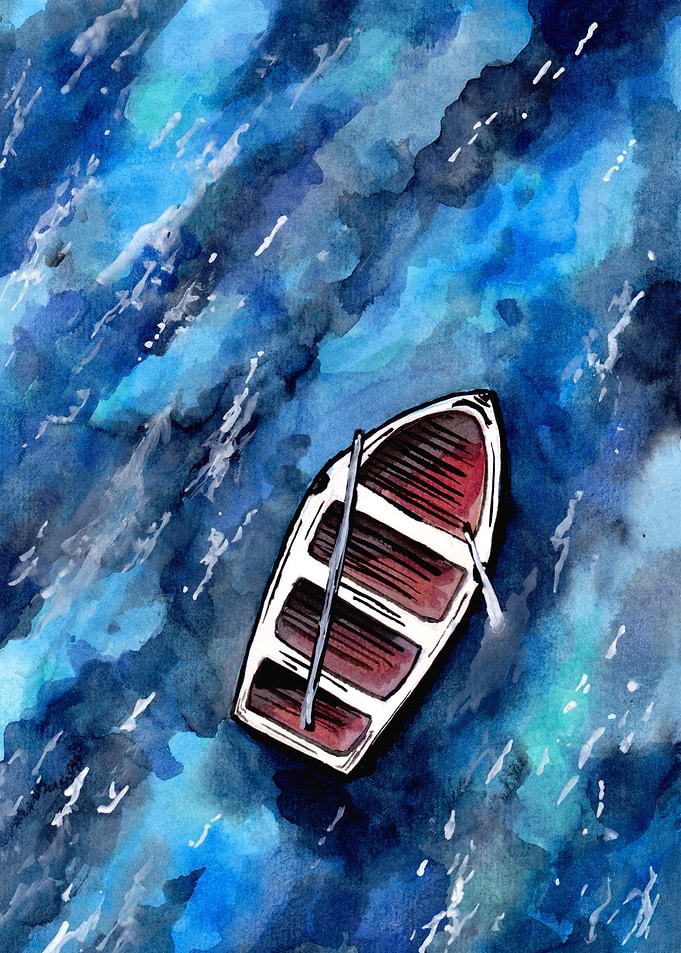 Empty Boat at Sea