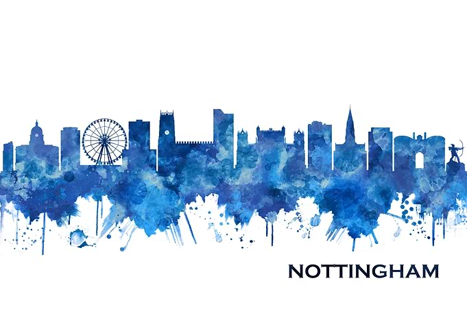 Nottingham England Skyline