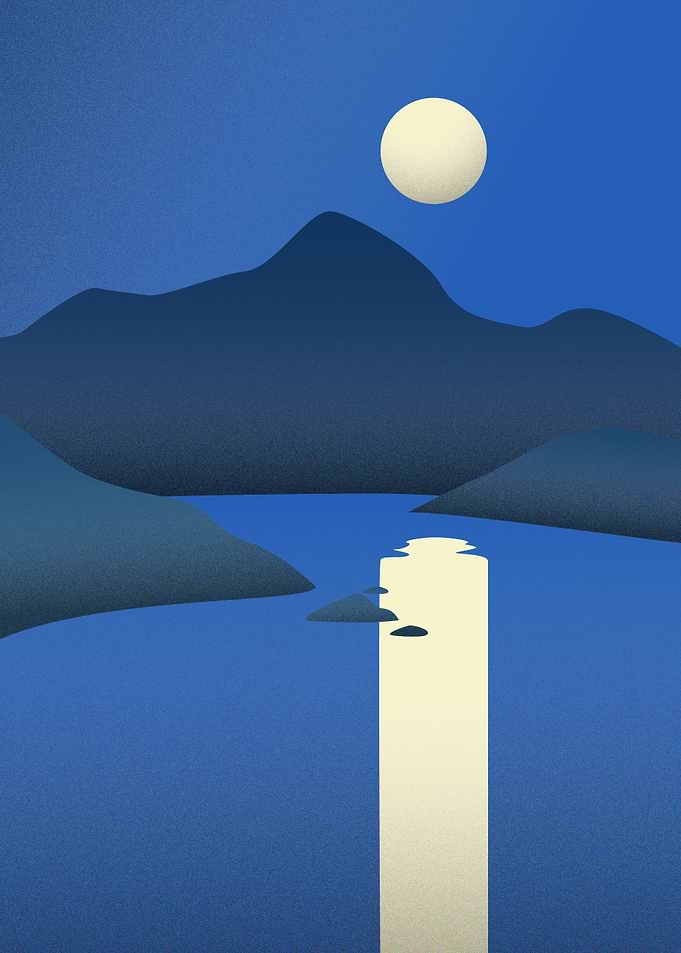 Minimal Landscape at Night