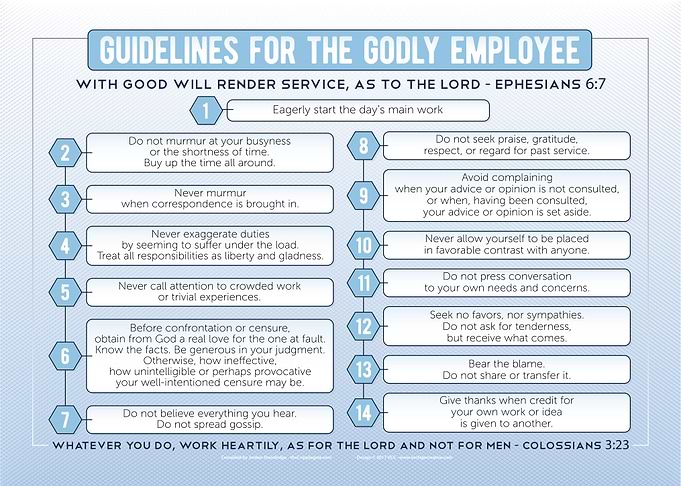 Rules for Godly Employees