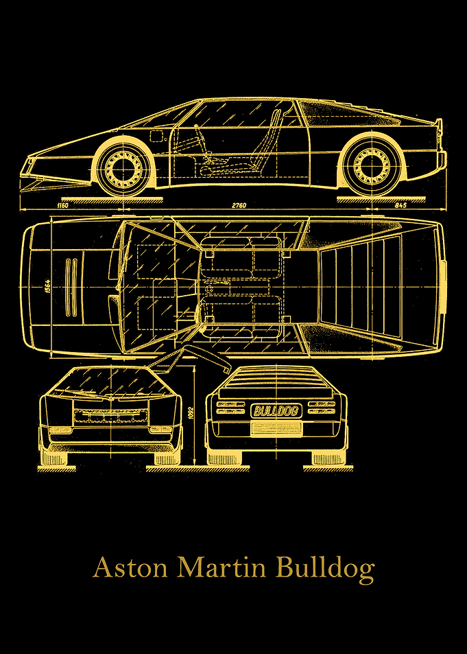 Aston Martin Bulldog gold