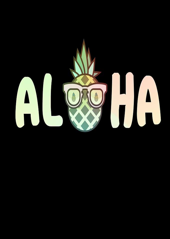 Funny pineapple with
