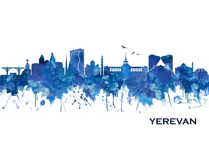 Yerevan Armenia Skyline