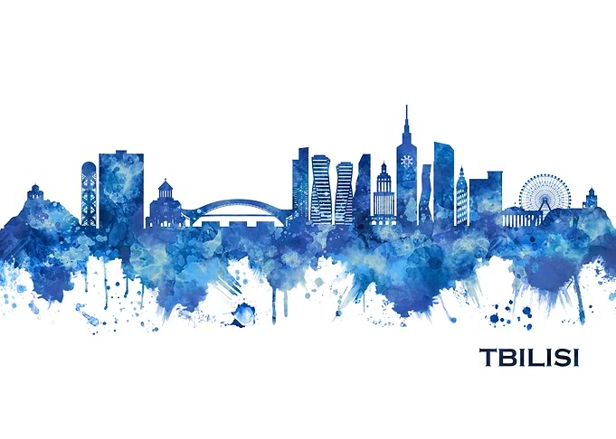 Tbilisi Georgia Skyline