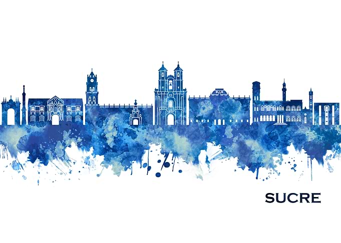 Sucre Bolivia Skyline Blue