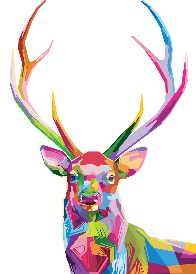 Colorful deer