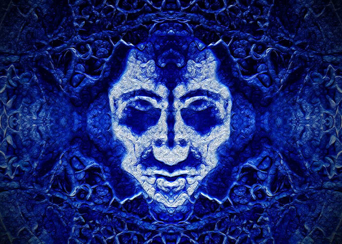 Blue portrait