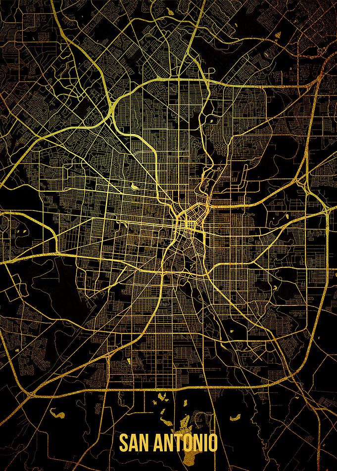 San Antonio gold map