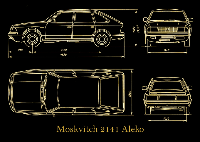 Moskvitch 2141 Aleko gold