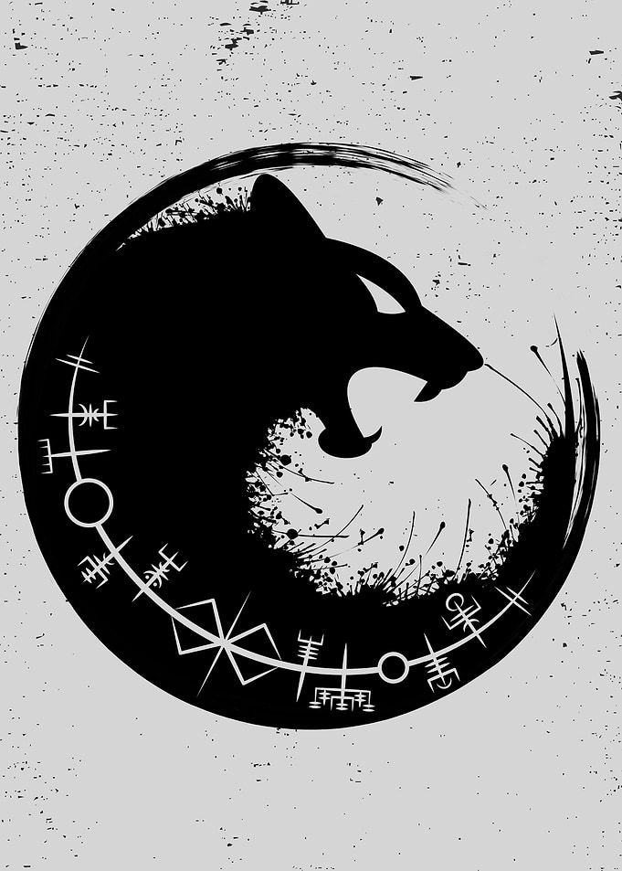 Odin Fenris Wolf Vegvisir