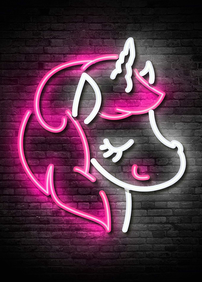 cute unicorn neon sign