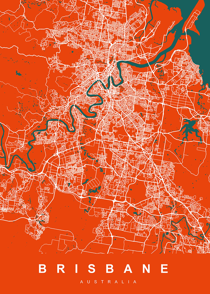 BRISBANE Map Australia