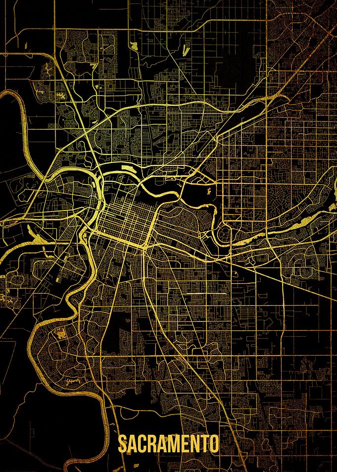 Sacramento gold map