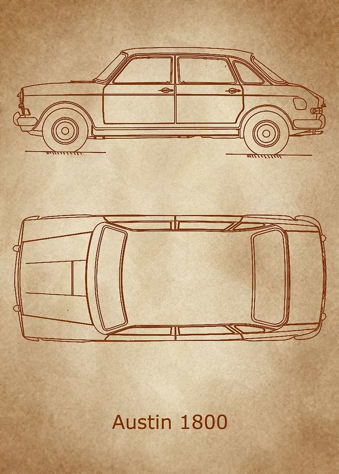 Austin 1800 Blueprint old