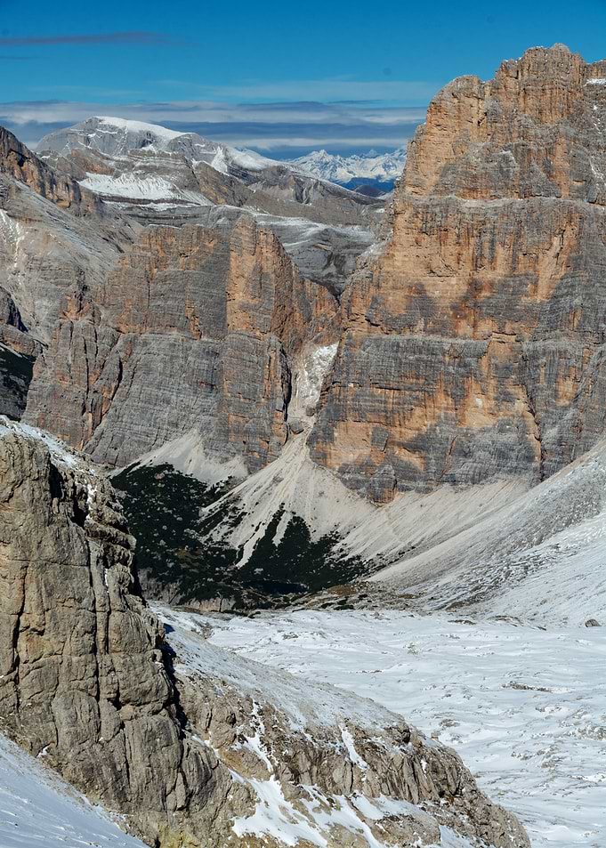 view in dolomite mountains