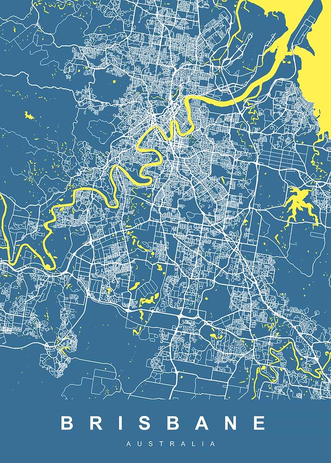 BRISBANE Map Australia