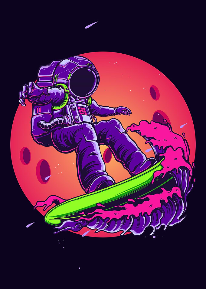 Surfing Astronaut