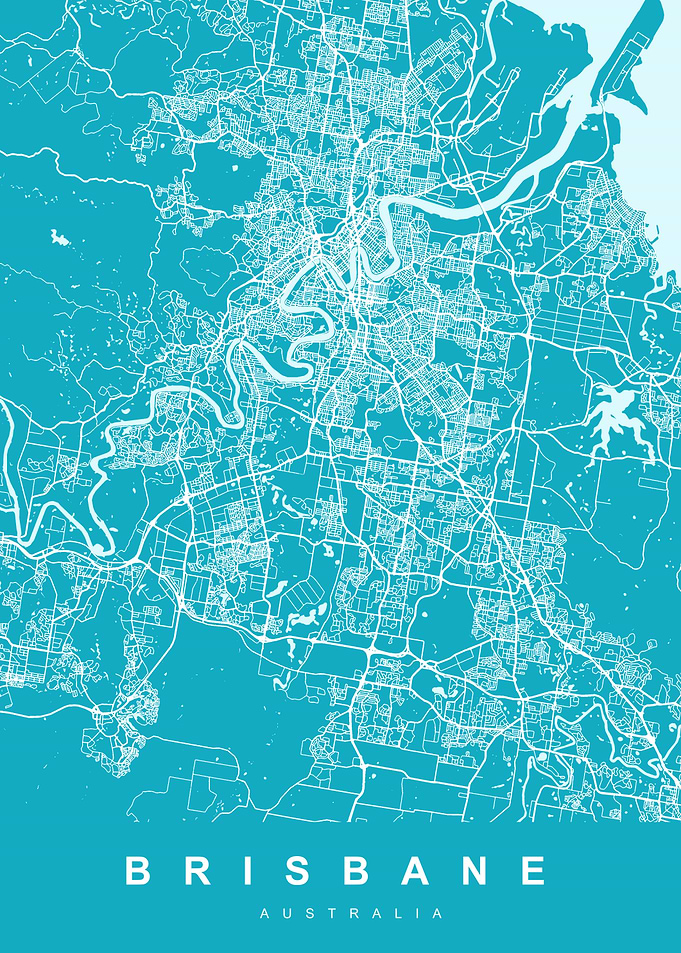 BRISBANE Map Australia