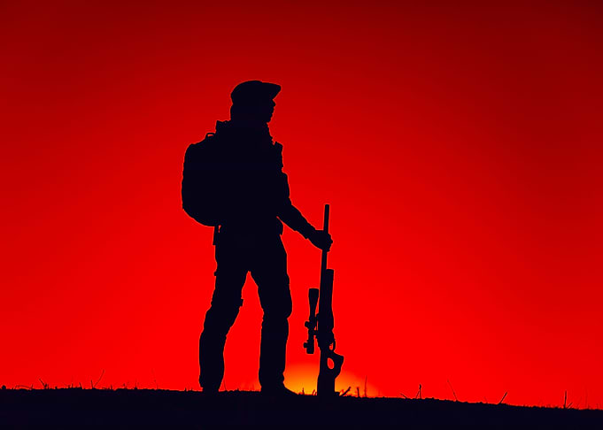Elite forces sniper patrol