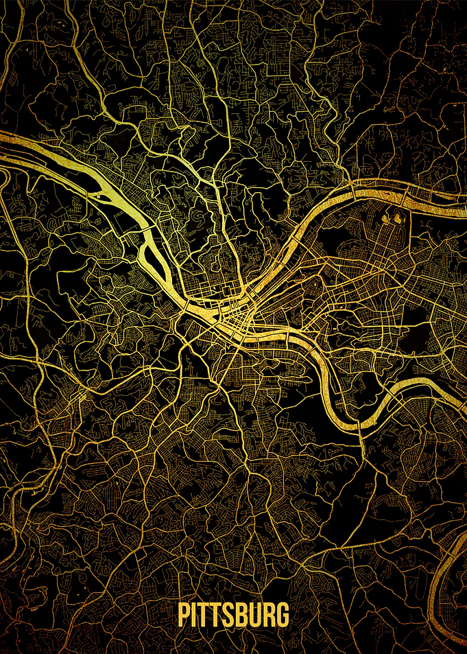 Pittsburg gold map