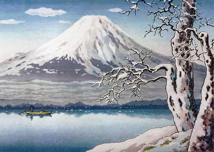 Yamanaka Lake in Winter
